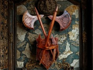 Antique Wooden AXE Wall Hanging Craft