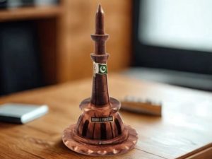 Wooden Minar e Pakistan Showpiece
